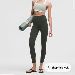 High-Waist Dark Green Leggings